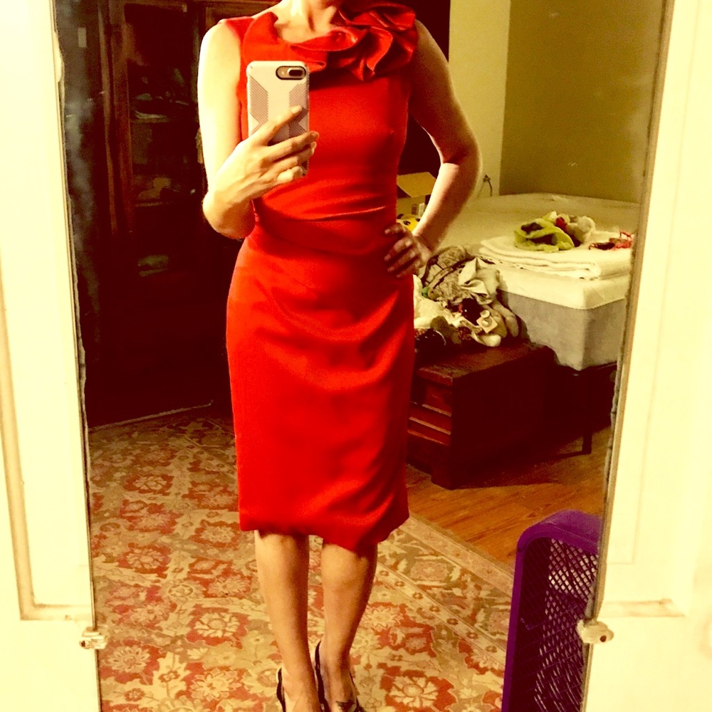 Karen Millen Bombshell Origami Neckline dress